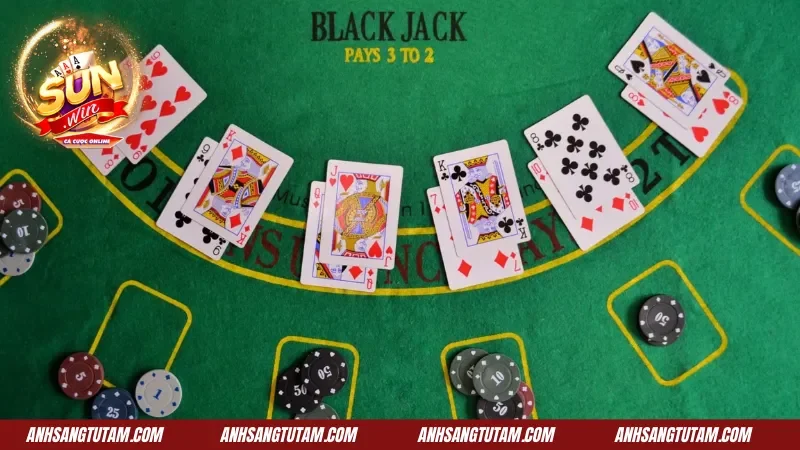Blackjack SunWin - Xì Dách Chuẩn Quốc Tế 21 Điểm 2 Luật lệ chung của Blackjack tại Sunwin